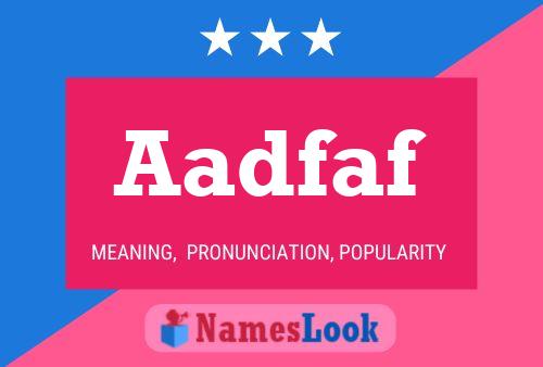 Aadfaf Name Poster