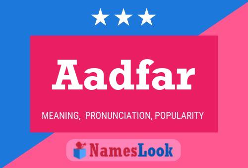 Aadfar Name Poster