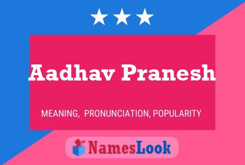 Aadhav Pranesh Name Poster