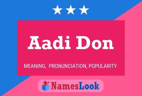 Aadi Don Name Poster