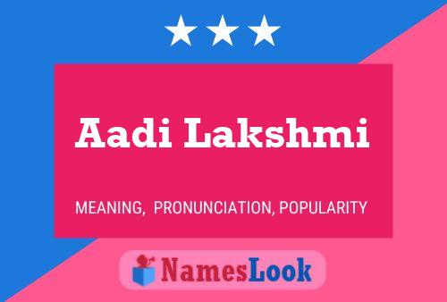 Aadi Lakshmi Name Poster