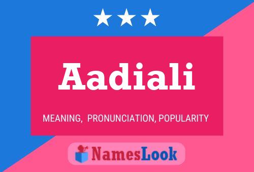 Aadiali Name Poster