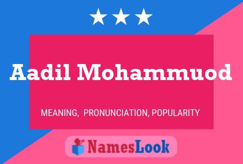 Aadil Mohammuod Name Poster