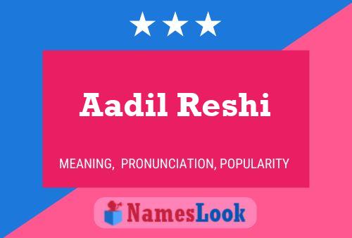 Aadil Reshi Name Poster