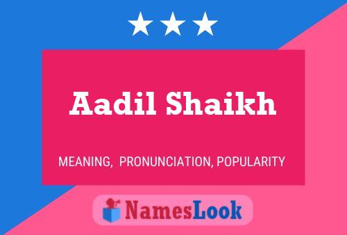 Aadil Shaikh Name Poster