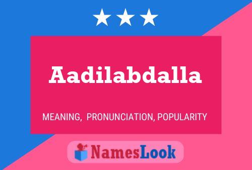 Aadilabdalla Name Poster