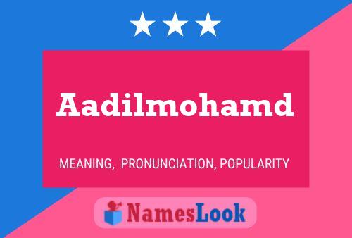 Aadilmohamd Name Poster