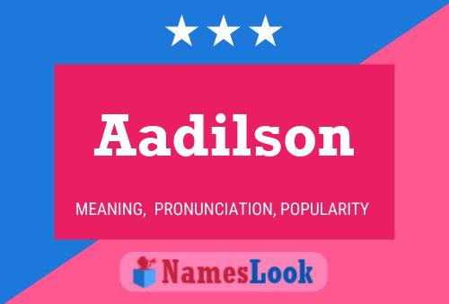 Aadilson Name Poster