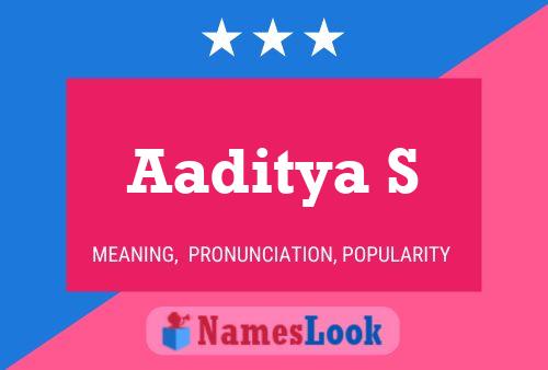 Aaditya S Name Poster