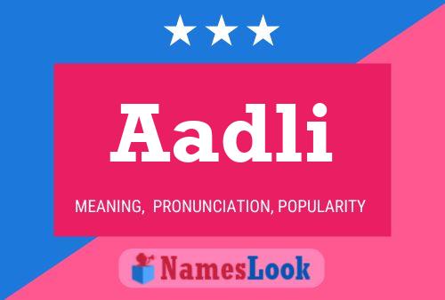 Aadli Name Poster