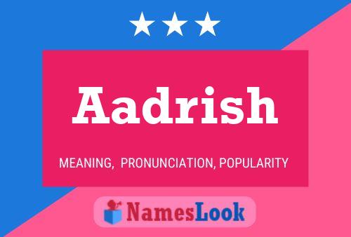 Aadrish Name Poster