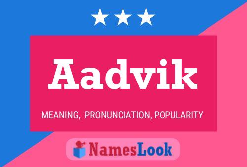 Aadvik Name Poster