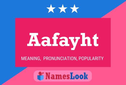 Aafayht Name Poster