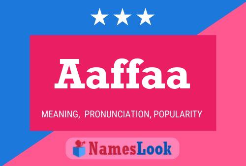 Aaffaa Name Poster