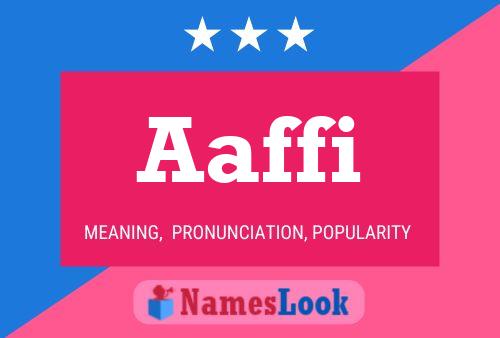 Aaffi Name Poster