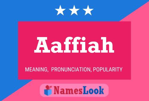 Aaffiah Name Poster