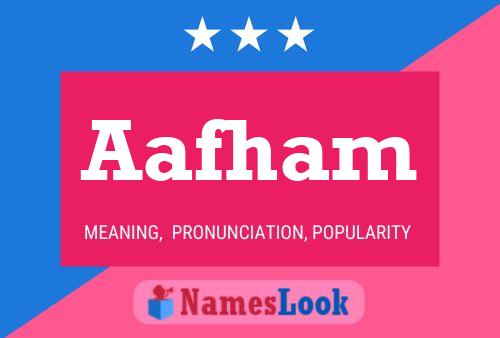 Aafham Name Poster