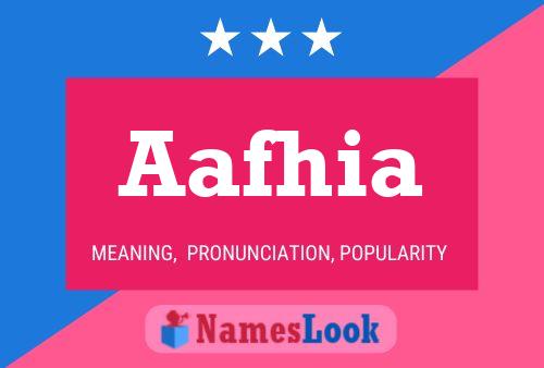 Aafhia Name Poster