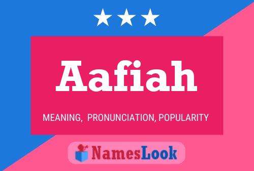 Aafiah Name Poster