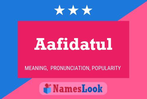 Aafidatul Name Poster