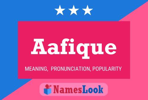 Aafique Name Poster