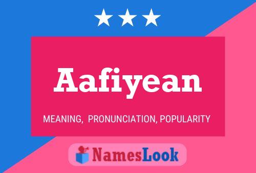 Aafiyean Name Poster