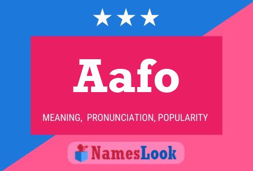 Aafo Name Poster