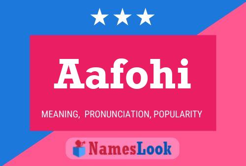 Aafohi Name Poster