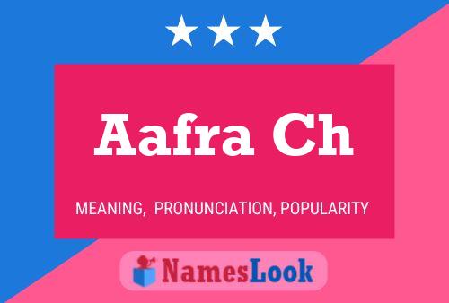 Aafra Ch Name Poster