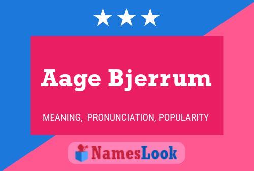 Aage Bjerrum Name Poster