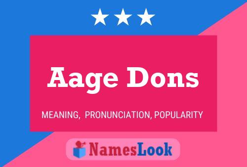 Aage Dons Name Poster