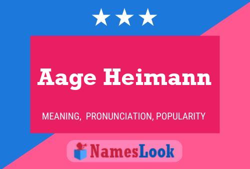 Aage Heimann Name Poster