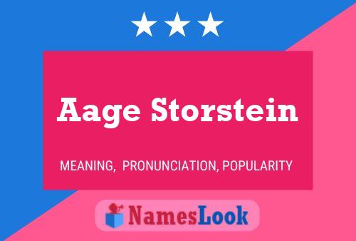 Aage Storstein Name Poster