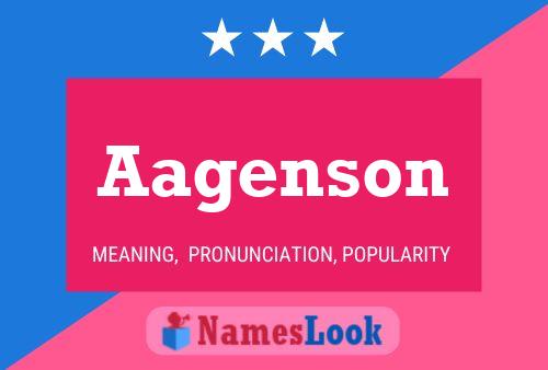 Aagenson Name Poster