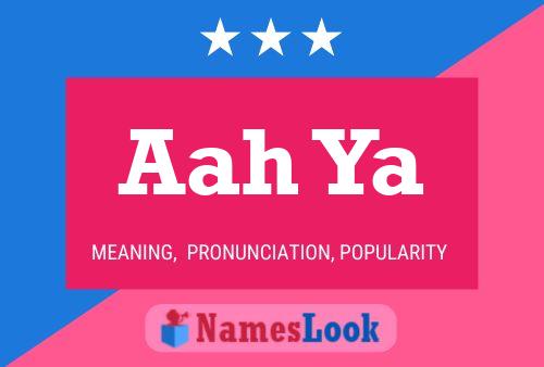 Aah Ya Name Poster