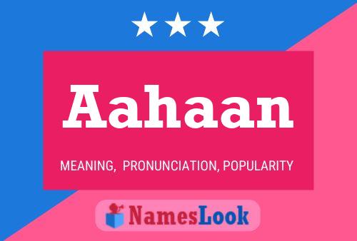 Aahaan Name Poster