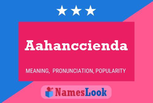 Aahanccienda Name Poster