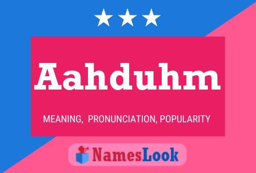 Aahduhm Name Poster