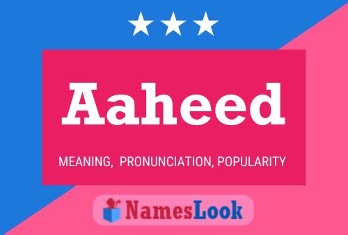 Aaheed Name Poster