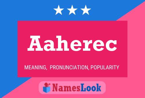 Aaherec Name Poster