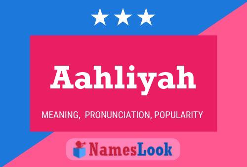 Aahliyah Name Poster