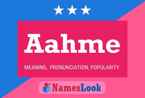 Aahme Name Poster