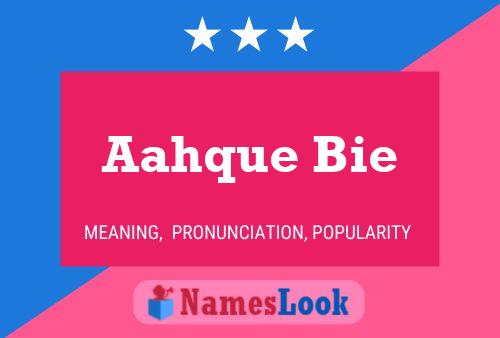 Aahque Bie Name Poster