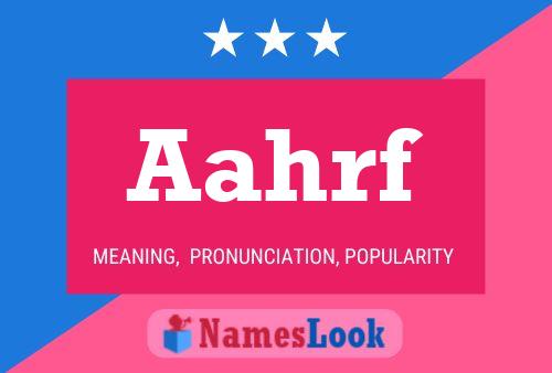 Aahrf Name Poster