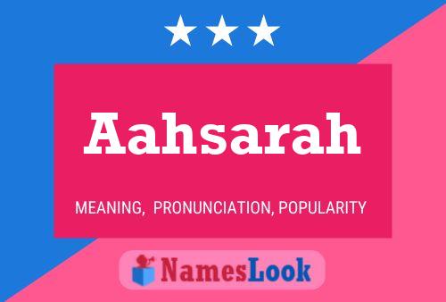 Aahsarah Name Poster