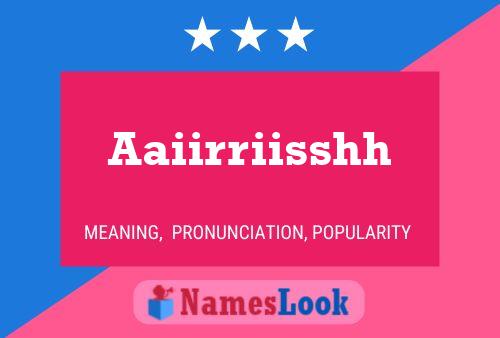 Aaiirriisshh Name Poster