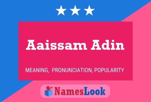 Aaissam Adin Name Poster