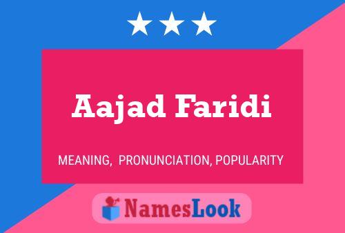 Aajad Faridi Name Poster