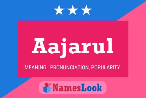 Aajarul Name Poster