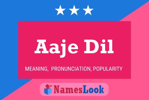 Aaje Dil Name Poster